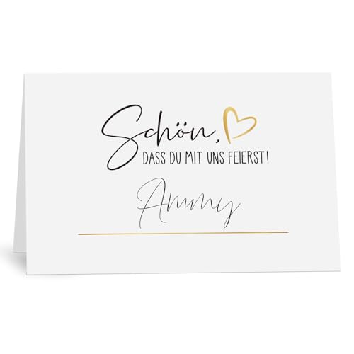 MEJOSER 50 Stück Tischkarten Geburtstag Hochzeit Namenskarten zum selbst Beschriften 85x55mm Schön dass du mit uns feierst mit Herz Platzkarten Tischdeko für Jugendweihe Kommunion Taufe Konfirmation MEJOSER 50 Stück Tischkarten Geburtstag Hochzeit Namenskarten zum selbst Beschriften 85x55mm Schön dass du mit uns feierst mit Herz Platzkarten Tischdeko für Jugendweihe Kommunion Taufe Konfirmation von MEJOSER