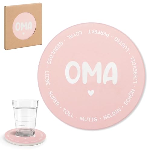 MEJOSER Oma Geschenk Opa Geschenk Untersetzer Geschenke für Oma Opa Geburtstag Weihnachten Muttertag Vatertag Muttertagsgeschenk Beste Oma Schwangerschaft Verkünden (Oma) von MEJOSER