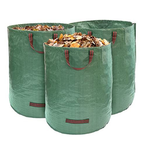 MEKKAPRO Gartenabfallsack 3 x 272 liter - - Laubsack – Gartensack - Garten Abfallsack – Gartensäcke – Stabile Gartenabfallsäcke – 150 g/m² - Faltbar - Geeignet als Grünschnittsack von MEKKAPRO