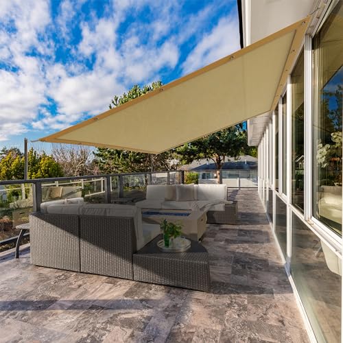 MEKKAPRO - Sonnensegel - Für perfekten Sonnenschutz - Segeltuch inklusive Nylonseilen zum befestigen - Für den Garten, Balkon und die Terrasse geeignet (1,8 X 3 m) von MEKKAPRO