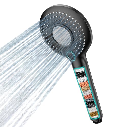 Duschkopf mit Filter MEKO Hochdruck Handbrause mit Filtration in 15 Schichten 1,5M Schlauch 3 Strahlarten Sparduschkopf für Entfernen vom harten Wasser, Rest-Chlor, Bakterien und Schwermetall Schwarz Duschkopf mit Filter MEKO Hochdruck Handbrause mit Filtration in 15 Schichten 1,5M Schlauch 3 Strahlarten Sparduschkopf für Entfernen vom harten Wasser, Rest-Chlor, Bakterien und Schwermetall Schwarz von MEKO