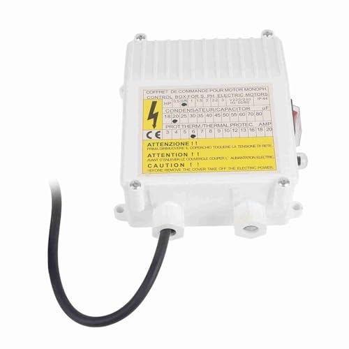 MEKOTRIN Kompakte Wellpumpensteuerung mit thermischem Schutz und geringem Stromverbrauch, verwendet für den Betrieb von Tiefbrunnen-Tauchpumpen mit Hauseinheit (550W EU -Stecker 220 V) von MEKOTRIN
