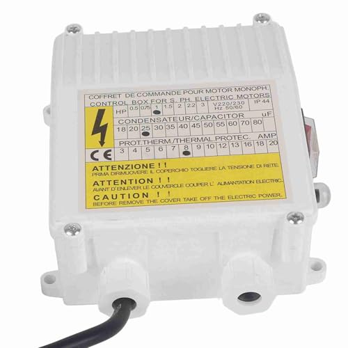 MEKOTRIN Kompakte Wellpumpensteuerung mit thermischem Schutz und geringem Stromverbrauch, verwendet für den Betrieb von Tiefbrunnen-Tauchpumpen mit Hauseinheit (750W EU -Stecker 220 V) von MEKOTRIN