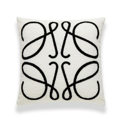 2 Pieces Nordic Handtuch Stickerei Stickerei Kissenbezug Wohnzimmer Sofa Kissen Blumen Kissenbezug von MEKPAM