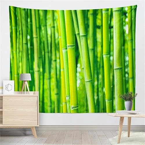 Bambus Wald Muster Helle Vitalität Serie Wandbehang Wandteppiche Wand Stoff Matte Hintergrund Decke Heimtextilien 230x180cm von MEKPAM