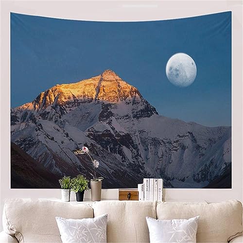 MEKPAM 3D Schneeberg Everest Wandteppich Handtuch Landschaft Wandteppich Yogamatte Wandteppich Decke Heimdekoration 150x100cm von MEKPAM