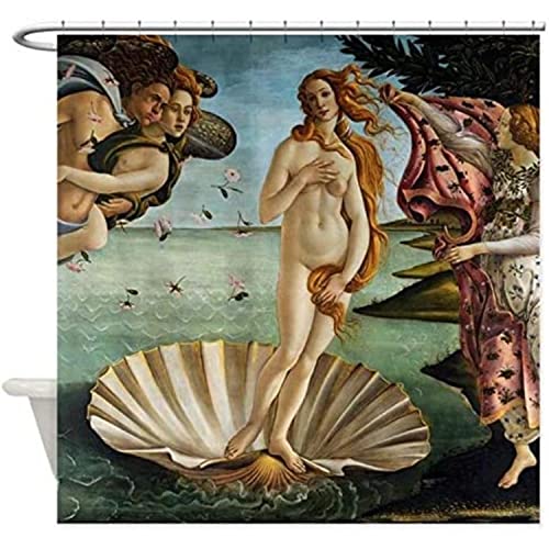 MEKPAM 3D Wasserdichter Duschvorhang Botticelli Geburt Der Venus Dekostoff Badvorhang Badvorhang Duschvorhänge 180x180cm von MEKPAM