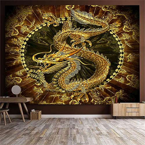 MEKPAM Anime Drachen Lotus Wandteppich Chinesischer Drache Totem Wanddekoration Sternenhimmel Wandteppiche Heimtextilien 100L x 150B cm MEKPAM Anime Drachen Lotus Wandteppich Chinesischer Drache Totem Wanddekoration Sternenhimmel Wandteppiche Heimtextilien 100L x 150B cm von MEKPAM