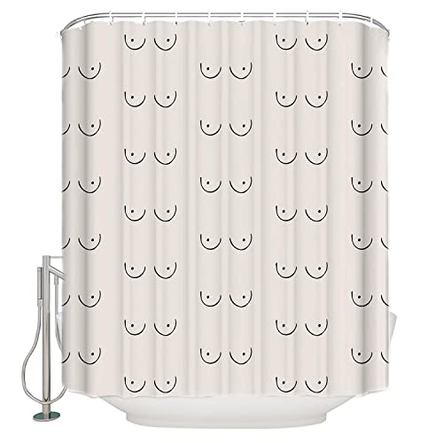 MEKPAM Boobs Duschvorhang Umweltfreundlich Bestückter Badezimmervorhang Heimtextilien Badevorhang Badevorhang 180x180cm von MEKPAM