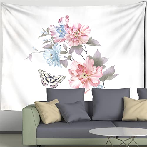 MEKPAM Botanischer Wildblumen-Wandteppich Wandbehang Blume Böhmische Wandteppiche Bunte Wohnkultur 150x130cm von MEKPAM