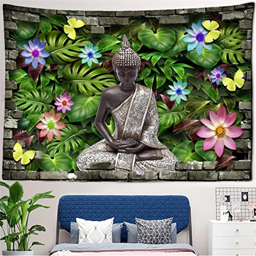 MEKPAM Buddha-Wandteppich Wandbehang Böhmische Blume Wohnzimmer Zuhause Schlafzimmer Außendekoration Wandteppich 150x100cm von MEKPAM