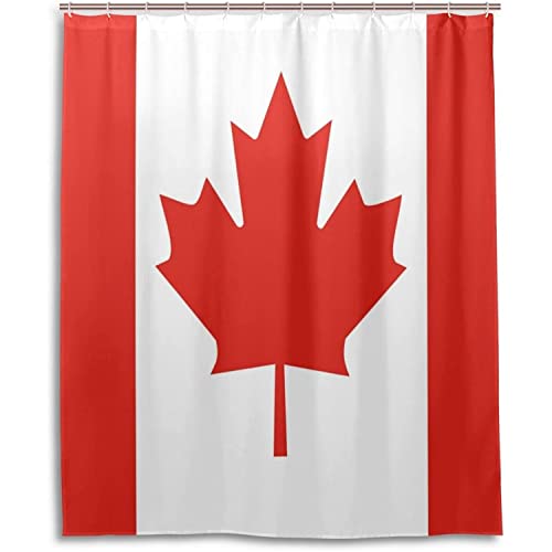 MEKPAM Flag of Canada Wasserdichter Duschvorhang Aus Polyestergewebe Badezimmer Duschvorhang 180X180cm von MEKPAM