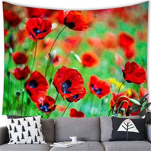 MEKPAM Hübsche Blumen Wandteppich Wandbehang Blumen Dekor Party Hause Dekoration Hintergrund Blumen Teppich 150x100cm von MEKPAM