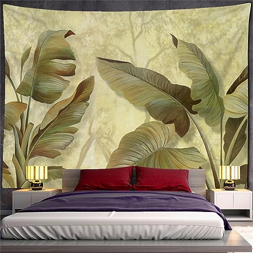 MEKPAM Wandteppich Mit Tropischen Pflanzen Bananenblatt Wandbehang Mysterium Tapiz Boho Heimdekoration 230x180cm von MEKPAM