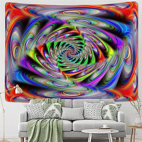 MEKPAM Whirlpool-Wandteppich Wandbehang Böhmischer Abstrakter Science-Fiction Bunter Teppich Strandtuch Schlafzimmerdekoration 200x150cm von MEKPAM