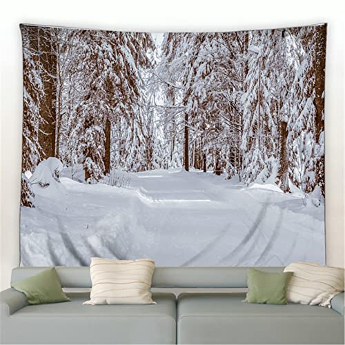 MEKPAM Winterwald Wandteppich Weiß Schnee Szene Wandbehang Deko Weihnachten Hintergrund Wohnzimmer Schlafzimmer Fantasie Dekor Decke 150x130cm MEKPAM Winterwald Wandteppich Weiß Schnee Szene Wandbehang Deko Weihnachten Hintergrund Wohnzimmer Schlafzimmer Fantasie Dekor Decke 150x130cm von MEKPAM