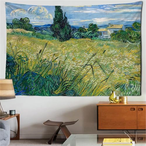 Stern Mond Nacht Van Gogh Malerei Gedruckt Wohnzimmer Dekoration Wandbehang Wandteppich Yogamatte Teppich Wohnkultur Kunst 150x100cm von MEKPAM
