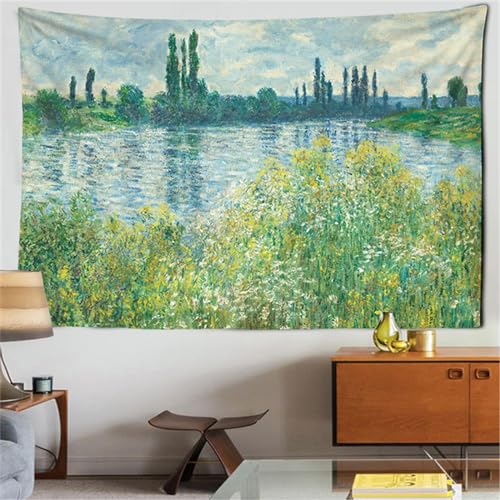 Stern Mond Nacht Van Gogh Malerei Gedruckt Wohnzimmer Dekoration Wandbehang Wandteppich Yogamatte Teppich Wohnkultur Kunst 150x100cm von MEKPAM