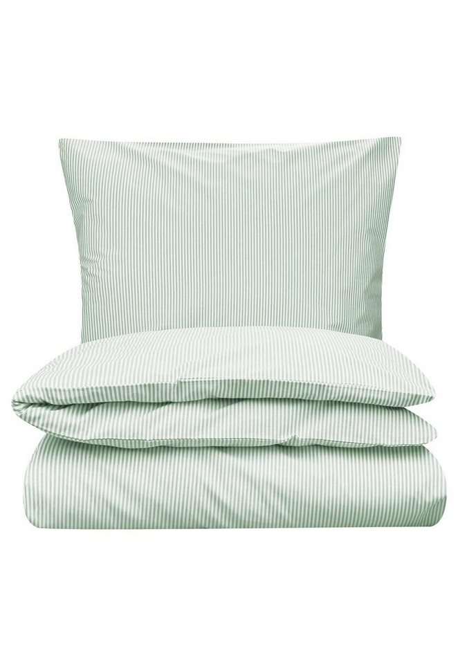 MELA Bettwäsche Perkal Bettwäsche Set MAJULI Stripes, Im Set: ein Bettdecken- und ein Kopfkissenbezug von MELA