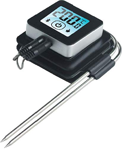 OCS 60690001 Grillthermometer Bluetooth Fleischthermometer Bratenthermometer Barbecue Backofen Fleisch Kochen Steak Thermometer Küchenthermometer mit Temperaturalarm 2 Edelstahl Lange Temperaturfühler von MELISSA
