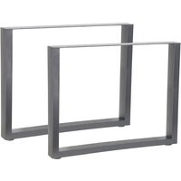 2X Tischkufen aus Stahl 90 x 72 cm Tischuntergestell Bürotisch Möbelbeine Industriedesign Tischbeine inkl. Bodenschoner - Melko von MELKO