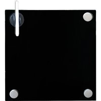 Glasmagnettafel, Whiteboard, Glasboard, Magnetwand, Pinnwand, 45 x 45 x 0,4 cm, Schwarz - Melko von MELKO