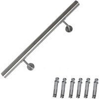 Handlauf Edelstahl Wandhandlauf Treppengeländer Rundhandlauf Wand Geländer Treppe Stange Treppenhandlauf - 70 x Ø4,2 cm - Melko von MELKO