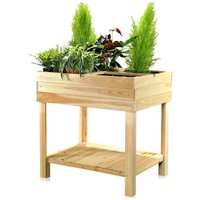 Hochbeet Holz Pflanztisch Gartenbeet Blumenständer Pflanzkasten Gärtnertisch - Melko von MELKO