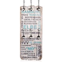 Melko - Hutablage mit 6 Kleiderhaken 100x40CM Flurgarderobe Wandgarderobe Garderobe von MELKO