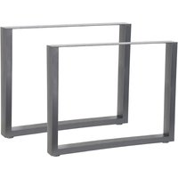 Melko 2X Tischkufen aus Stahl 90 x 72 cm Tischuntergestell Bürotisch Möbelbeine Industriedesign Tischbeine inkl. Bodenschoner von MELKO