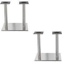 Melko 2x Tischplattenträger Edelstahl Untergestell Tischbein Sockelfuß Tischfuß von MELKO