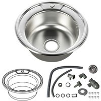 Melko Abwaschbecken 50CM Küchenspüle Edelstahl Einbauspüle Edelstahlspüle Melko Abwaschbecken 50CM Küchenspüle Edelstahl Einbauspüle Edelstahlspüle von MELKO