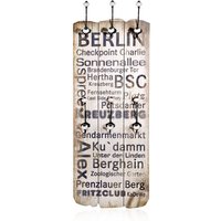 Melko - Regenschirm Garderobe Berlin 100x40CM Hutablage Aufhängung Mantelhaken von MELKO