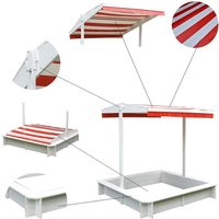 Melko - Sandkasten mit Sonndendach Sandkiste Weiß Sandbox Holzsandkasten Spielhaus Melko - Sandkasten mit Sonndendach Sandkiste Weiß Sandbox Holzsandkasten Spielhaus von MELKO