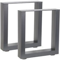 Melko Tischgestell Tischuntergestell Tischbeine 2er Set aus Stahl, Grau, 40 x 43 cm - universell einsetzbar Melko Tischgestell Tischuntergestell Tischbeine 2er Set aus Stahl, Grau, 40 x 43 cm - universell einsetzbar von MELKO