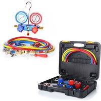Melko - Monteurhilfe 2-Wege Klimaanlage R134a R22 R12 R502 Gauge Set + Koffer Manometer von MELKO