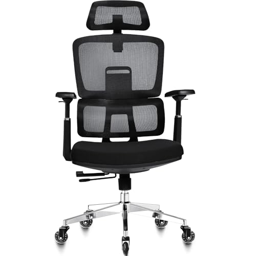 MELOKEA Bürostuhl 200KG, Leises Gummirollen, 4D-Armlehnen, 6P Verstellbare Rückenlehne, Sitztiefe Verstellbar, Elastisches Kissen, Bürostuhl Ergonomisch Testsieger MELOKEA Bürostuhl 200KG, Leises Gummirollen, 4D-Armlehnen, 6P Verstellbare Rückenlehne, Sitztiefe Verstellbar, Elastisches Kissen, Bürostuhl Ergonomisch Testsieger von MELOKEA
