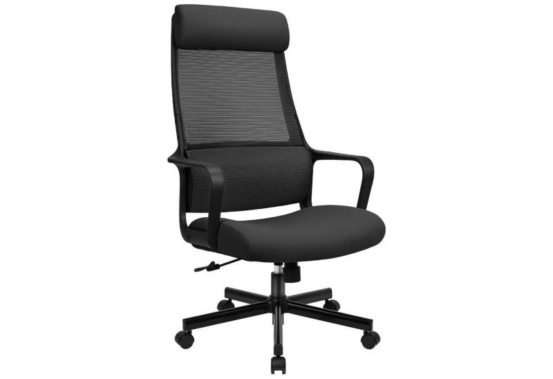MELOKEA Bürostuhl Ergonomischer Bürodrehstuhl mit verstellbarer Kopfstütze & Rückenlehne, Mit Wippfunktion, Neigungswinkel von 90° bis 115°,bis 150 kg belastbar von MELOKEA