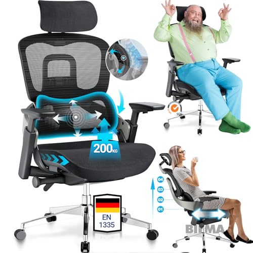 MELOKEA ReliefBack Master Bürostuhl 200 kg | Ergonomischer Testsieger | Synchronaleinstellung | 5-Fach verstellbare Rückenlehne | Sitztiefe verstellbar | 4D-Armlehnen | Office Chair mit 3D-Kopfstütze MELOKEA ReliefBack Master Bürostuhl 200 kg | Ergonomischer Testsieger | Synchronaleinstellung | 5-Fach verstellbare Rückenlehne | Sitztiefe verstellbar | 4D-Armlehnen | Office Chair mit 3D-Kopfstütze von MELOKEA