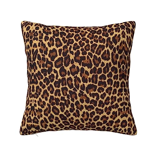 MELPHI Quadratisches Kissen mit Leopardenmuster, kann in jedem Zimmer, Schlafzimmer, Gästezimmer, Kinderzimmer verwendet werden von MELPHI