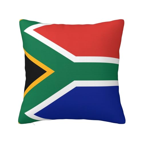 MELPHI Quadratisches Kissen mit Südafrika-Flagge, kann in jedem Zimmer, Schlafzimmer, Gästezimmer, Kinderzimmer verwendet werden von MELPHI