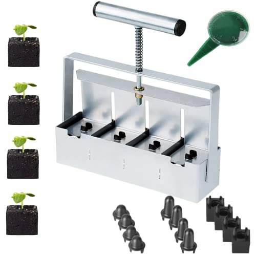 Handgehaltener Bodenblockierer 5 * 5CM Saatgut Block Macher auf einmal Boden Block Maker für Boden-Block für Saatgut Start Garten Boden Blumenerde für Outdoor-Pflanzen Handgehaltener Bodenblockierer 5 * 5CM Saatgut Block Macher auf einmal Boden Block Maker für Boden-Block für Saatgut Start Garten Boden Blumenerde für Outdoor-Pflanzen von MELVTATA