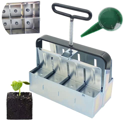 Soil Block Maker Upgraded 8PCS 2in Manual Seed Blocker with Comfort-Grip Handle Soil Blocking for Seed Start Garden Soil Potting Soil for Outdoor Plants Used Repeatedly von MELVTATA