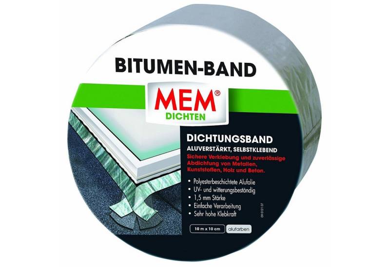 MEM Bauchemie Dichtungsband MEM Bitumenband Alu 10cmx10m von MEM Bauchemie