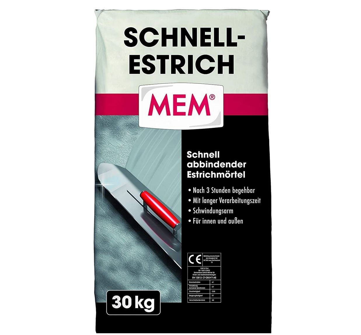 MEM Bauchemie Montagekleber MEM Schnell-Estrich, 30 kg von MEM Bauchemie