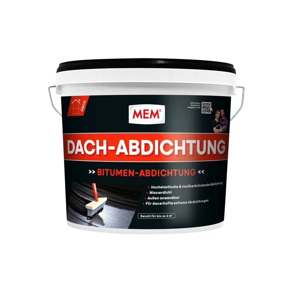 MEM Bauchemie Reparaturmasse MEM Bitumen Dach-Abdichtung, 12 Ltr von MEM Bauchemie