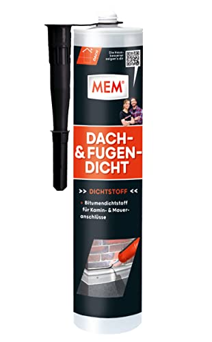 MEM Dach- und Fugendicht, Lösemittelfreie Bitumenmasse, Sehr gute Haftung auf vielen Untergründen, Schwarz, 300 g MEM Dach- und Fugendicht, Lösemittelfreie Bitumenmasse, Sehr gute Haftung auf vielen Untergründen, Schwarz, 300 g von MEM