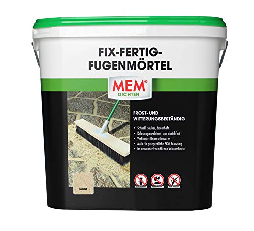 MEM Fix-Fertig-Fugenmörtel, Witterungsbeständig, Anwendungsfertig, Gegen Unkrautbewuchs, Sand, 12,5 kg von MEM