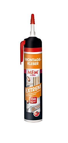 MEM Montage-Kleber EXTREM - 260 g - pp - Extreme Anfangshaftung und Endfestigkeit - Stoß- und vibrationsunempfindlich - Lösemittelfrei - Pastöser Dispersionsklebstoff - 30836739 von MEM