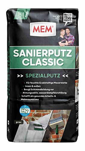 MEM Sanierputz Classic 25 kg grau - Isoputz - Anti-Schimmelputz MEM Sanierputz Classic 25 kg grau - Isoputz - Anti-Schimmelputz von MEM